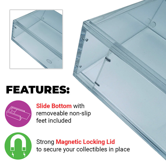 Acrylic Case for ATARI Video Game Box 4mm thick, UV & Slide Bottom on The Pop Protector Guide by Display Geek