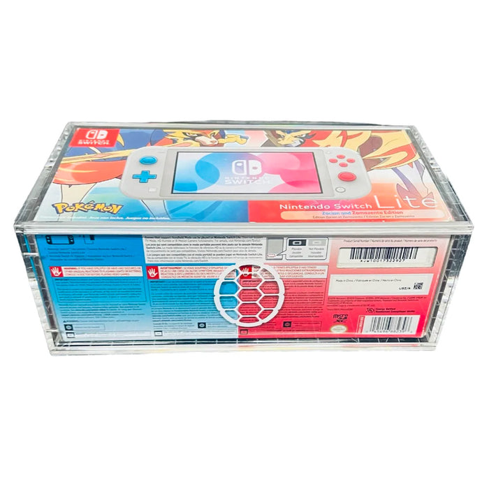 Acrylic Case for NINTENDO SWITCH LITE Video Game Console Box 4mm thick, UV & Slide Bottom on The Pop Protector Guide by Display Geek