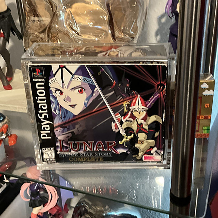 Acrylic Hard Case for PS1 LUNAR 1 SILVER STAR STORY SE Video Game Box (4mm thick, UV & Slide Bottom)