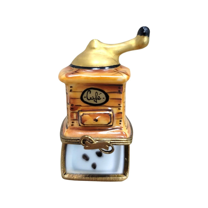 Antique Coffee Grinder Limoges box shown from another angle