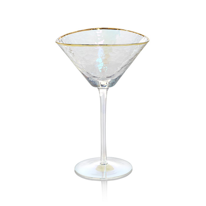 Aperitivo Triangular Stemware - Luster with Gold Rim (Single) - Drinkware by Carlyle Avenue