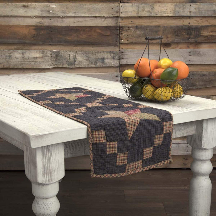 Arlington Runner Quilted Patchwork Star 13x36 - The Village Country Store