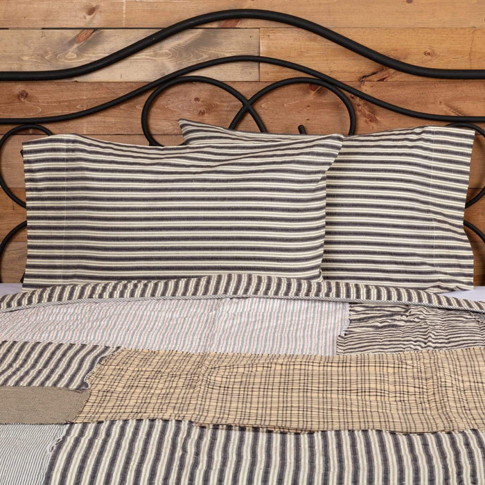 Ashmont Ticking Stripe Standard Pillow Case Set of 2 21x30 - The Village Country Store