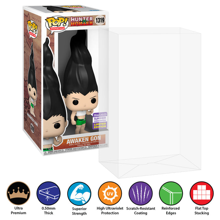 pop protector for hunter x awaken gon sdcc best funko pop protectors thick strong uv scratch flat top stack vinyl display geek plastic shield vaulted eco armor fits collect protect display case kollector protector