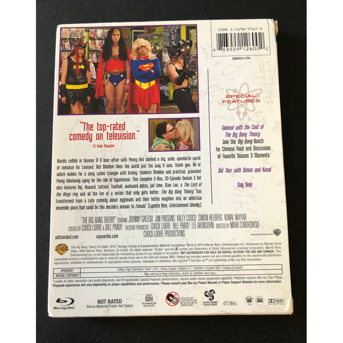 Big Bang Theory Season 3 Blu-ray