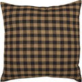 Black Check Fabric Pillow 12x12 - The Village Country Store