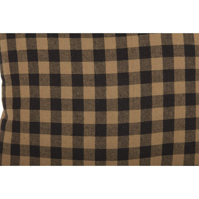 Black Check Fabric Pillow 12x12 - The Village Country Store