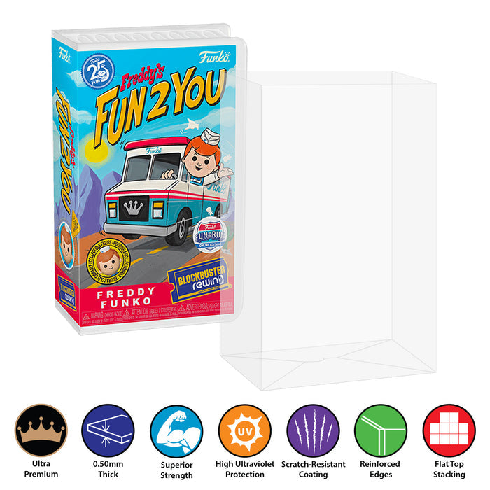 pop protector for blockbuster rewind sdcc best funko pop protectors thick strong uv scratch flat top stack vinyl display geek plastic shield vaulted eco armor fits collect protect display case kollector protector