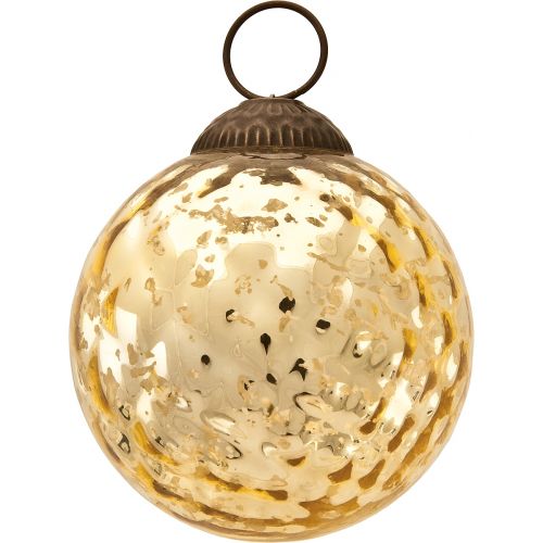 BLOWOUT (20 PACK) 3" Gold Joy Mercury Disco Ball Glass Ornament Christmas Tree Decoration