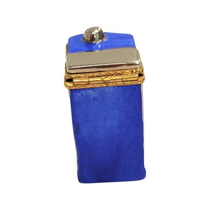 Another view of the Blue Espresso Machine Limoges trinket box