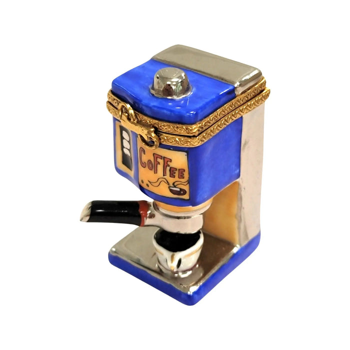 Hand-painted Blue Espresso Machine Limoges box, additional photo