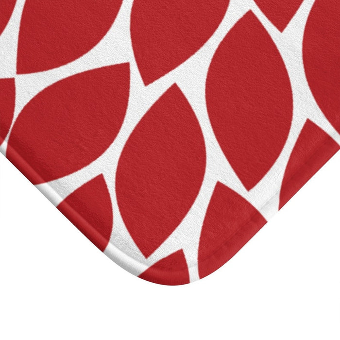 Bold Red Petals Starburst | Floor Mat with Memory Foam - MAT28