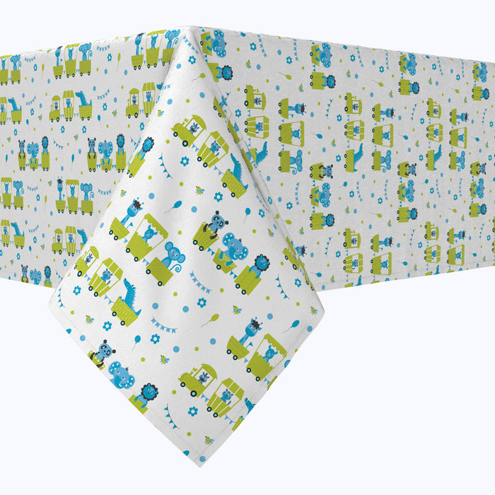 Cartoon Animals & Trains Tablecloths