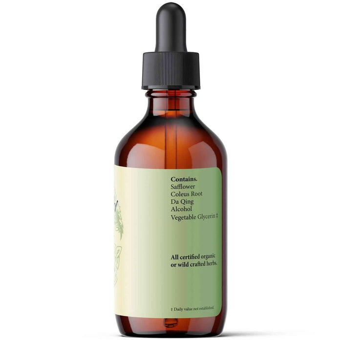 Cell-Ease Support cellular support supplement in amber dropper bottle with herbal ingredients list.