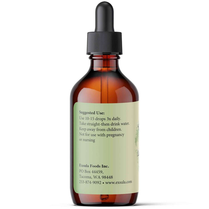 Chaparral - Botanical Matrix for Free Radical Protection liquid extract bottle with suggested use instructions.