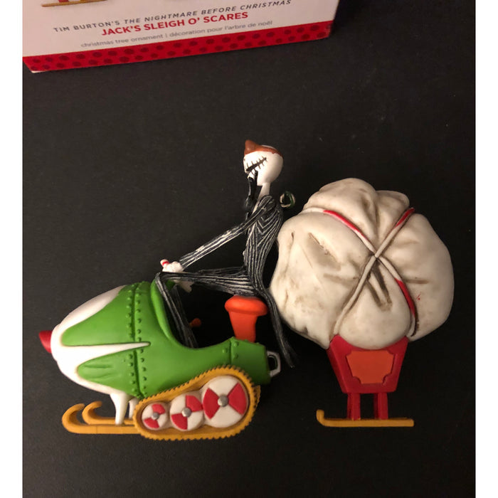 Christmas Ornament of Jack Skellington Sleigh