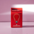 Chromalux Unwind Red Incandescent Light Bulb For Sleep in red packaging, showcasing a 60-watt bulb for better sleep.