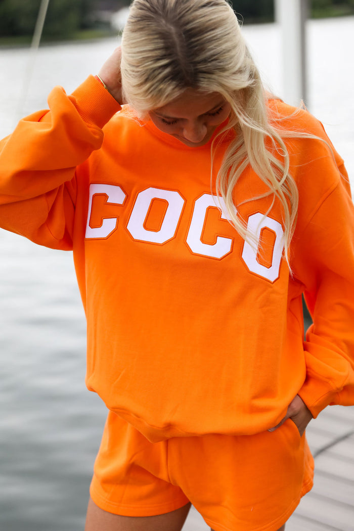 COCO Mockneck Sweatshirt - Tangerine