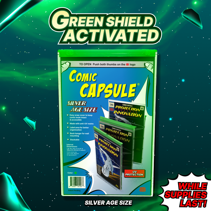 Comic Book Protective Case, Green (Silver Age) - Display Geek, Inc.