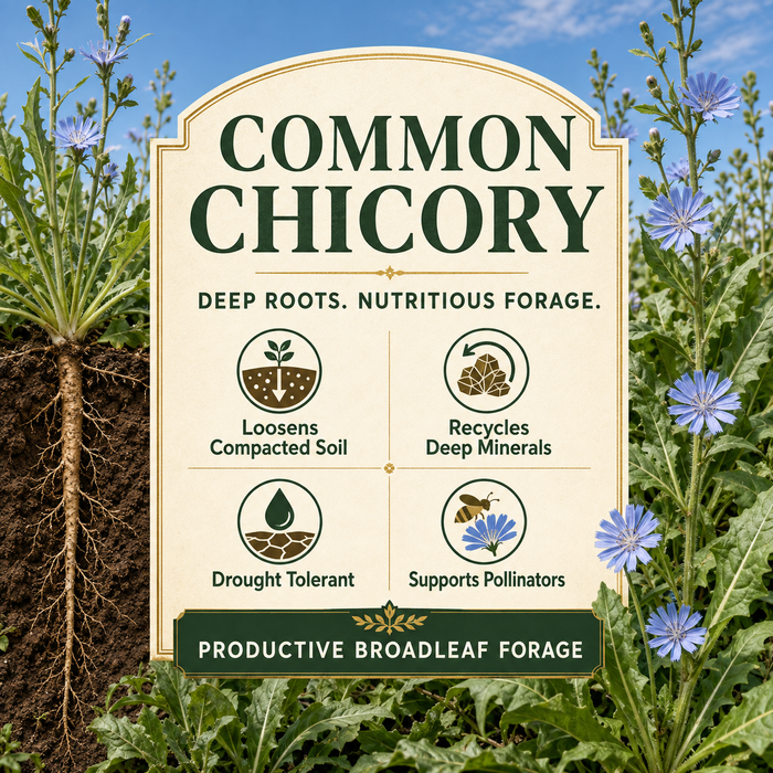 Common Chicory deep root and forage benefits