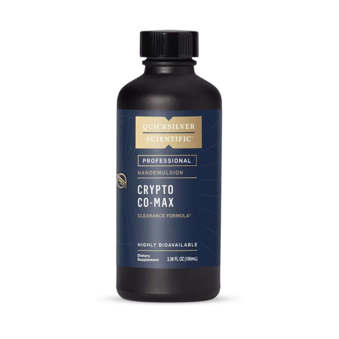 Crypto Co-Max bottle, a botanical immune defense supplement featuring highly bioavailable ingredients.