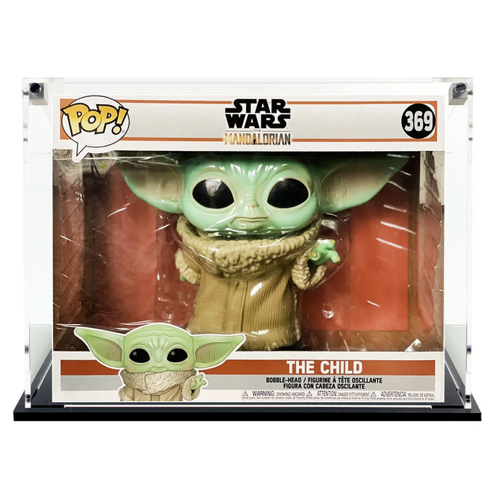10 INCH THE CHILD #369 - 3mm thick Custom Acrylic Display Case for Funko Pop Grail Boxes (12.875h x 17w x 8.25d) by Display Geek Flying Box 3mm thick dust and dirt protection