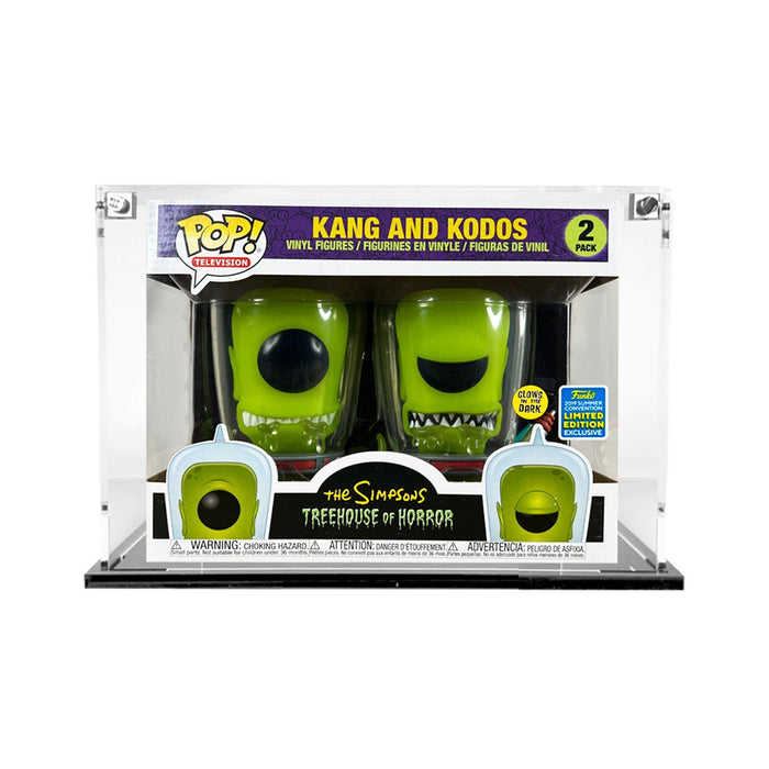 2 PACK KANG & KODOS - 3mm thick Custom Acrylic Display Case for Funko Pop Grail Boxes (6.75h x 8.75w x 4d) by Display Geek Flying Box 3mm thick dust and dirt protection