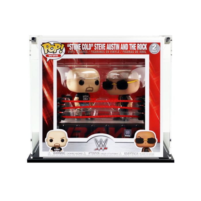2 PACK WWE RING - 3mm thick Custom Acrylic Display Case for Funko Pop Grail Boxes (8h x 8.5w x 8.5d) by Display Geek Flying Box 3mm thick dust and dirt protection