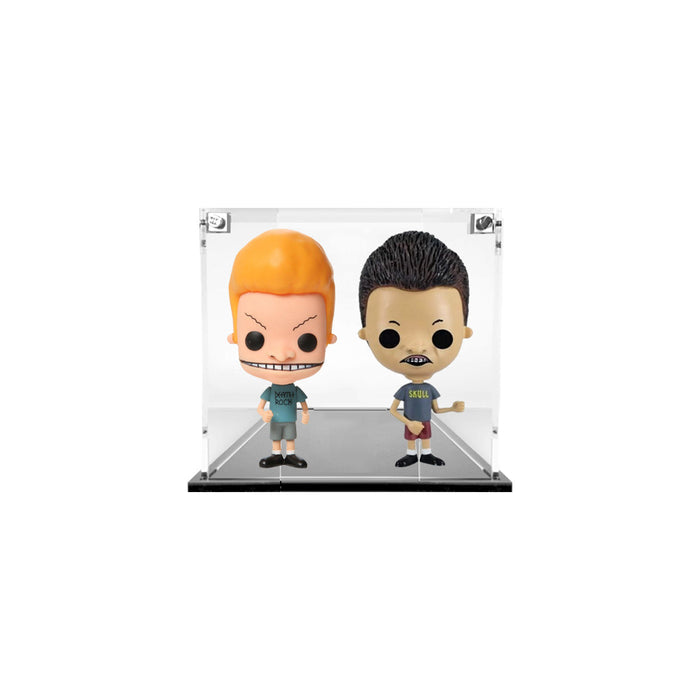 2 POPS SIDE BY SIDE - 3mm thick Custom Acrylic Display Case for Funko Pops Out of Box by Display Geek Flying Box 3mm thick dust and dirt protection