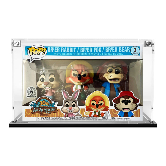 3 PACK DEEP - 3mm thick Custom Acrylic Display Case for Funko Pop Grail Boxes (6.5h x 10w x 4.5d) by Display Geek Flying Box 3mm thick dust and dirt protection