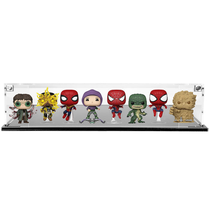 Custom Acrylic Display Case for 8 POPS SIDE BY SIDE Funko Pop Out of Box (3mm thick, UV Resistant)