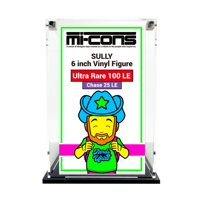 MI-CONS SULLY - 3mm thick Custom Acrylic Display Case for Display Geek Toys Grail Boxes (7.75h x 4.5w x 3.75d) by Display Geek Flying Box 3mm thick dust and dirt protection