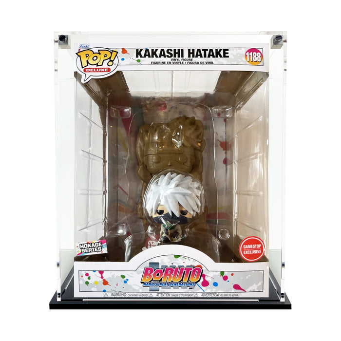 POP DELUXE HOKAGE BOX - 3mm thick Custom Acrylic Display Case for Funko Pop Grail Boxes (10h x 7.5w x 6.75d) by Display Geek Flying Box 3mm thick dust and dirt protection