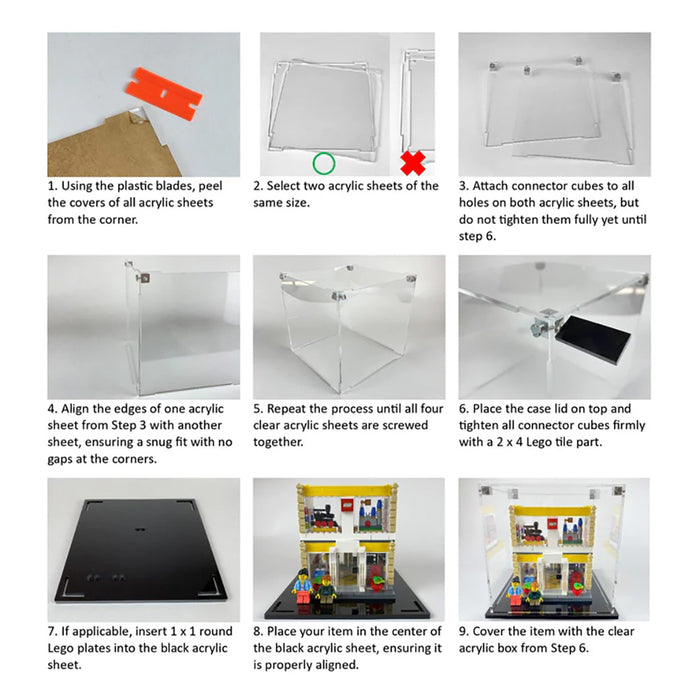 Instructions Lego POP KOVER 3mm thick UV Resistant Custom Countertop Acrylic Displays by Flying Box and Display Geek