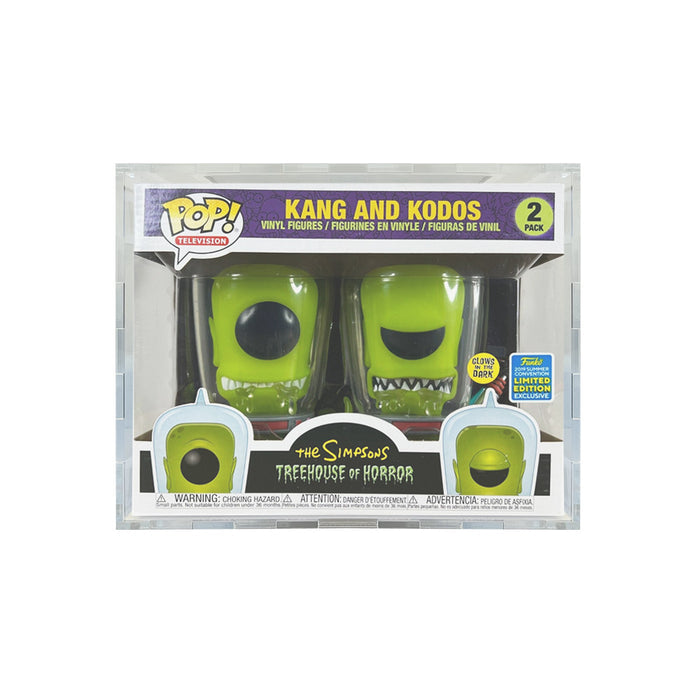 Custom Acrylic Hard Case for 2 PACK KANG & KODOS Funko Pop Grail Boxes (4.5mm thick) Fits 6.75h x 8.75w x 4d