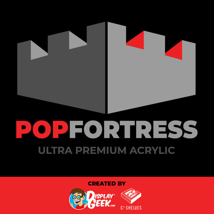 3 PACK FORCE GHOST - 4.5mm thick Pop Fortress Custom Acrylic Hard Case for Funko Pop Grail Boxes (Fits 6.25h x 10.5w x 3.5d) Exclusive to Display Geek & The Protector Guide App