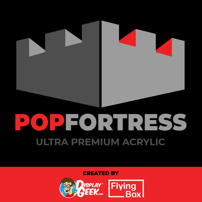 3.0mm thick UV resistant Pop Fortress Custom Acrylic Hard Case Armor for Funko Pop Grail Boxes Exclusive to Display Geek on The Protector Guide App