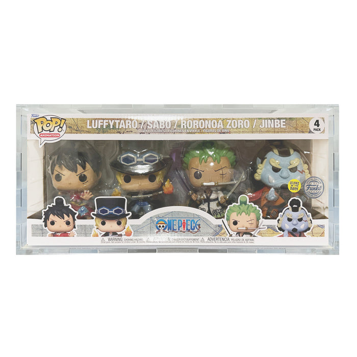 Custom Acrylic Hard Case for 4 PACK LONG Funko Pop Grail Boxes (4.5mm thick) Fits 6.25h x 15w x 3.5d