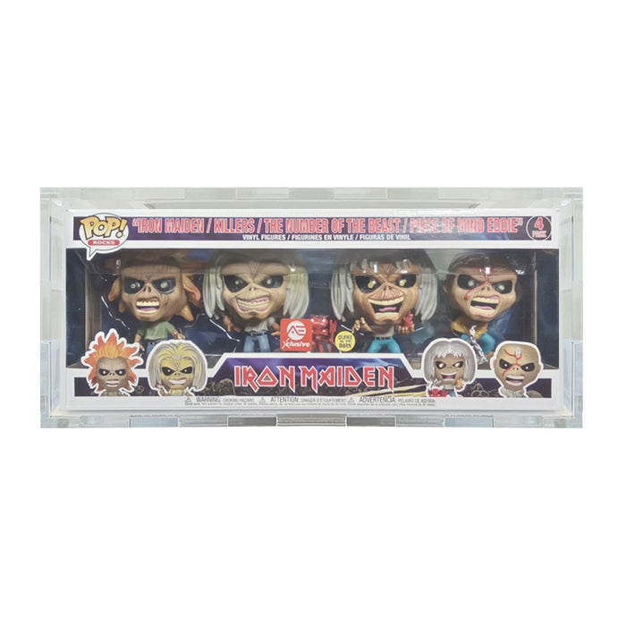 Custom Acrylic Hard Case for 4 PACK WIDE Funko Pop Grail Boxes (4.5mm thick) Fits 6.25h x 15.75w x 3.5d