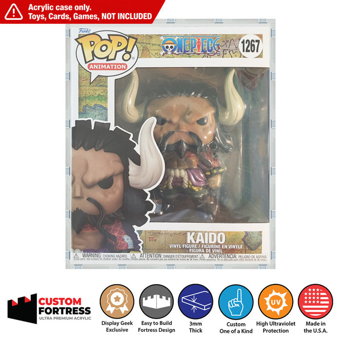 Custom Acrylic Hard Case for 6 INCH KAIDO Funko Pop Grail Boxes (3mm thick, UV Resistant) Fits 9h x 7.5w x 6d