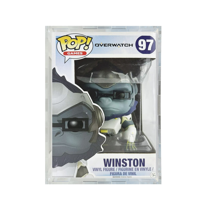 Custom Acrylic Hard Case for 6 INCH WINSTON #97 Funko Pop Grail Boxes (4.5mm thick) Fits 7.5h x 5w x 5d