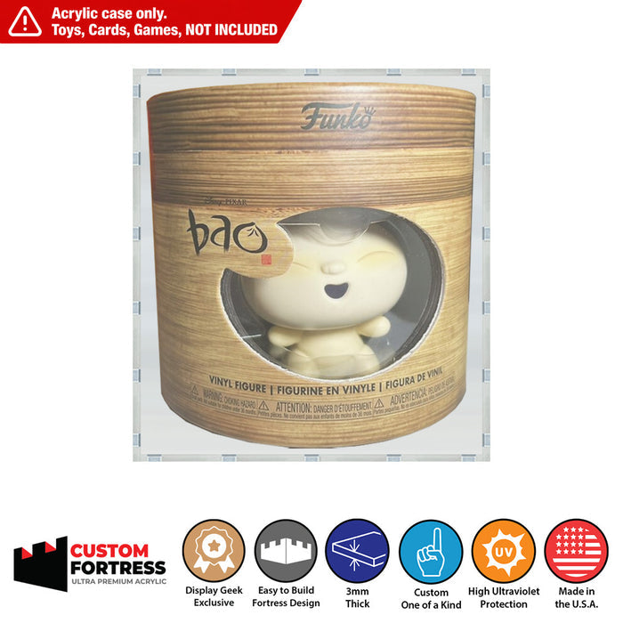 Custom Acrylic Hard Case for BAO Funko Pop Grail Boxes (3mm thick, UV Resistant) Fits 4.75h x 5.25w x 5.25d