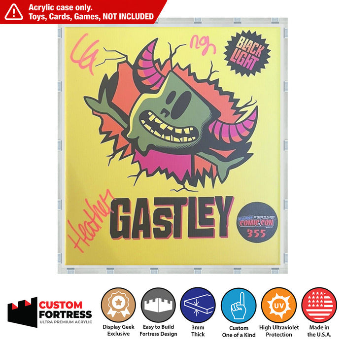Custom Acrylic Hard Case for GASTLEY Mischief Toys Boxes (3mm thick, UV Resistant) Fits 5.875h x 5.25w x 2.875d