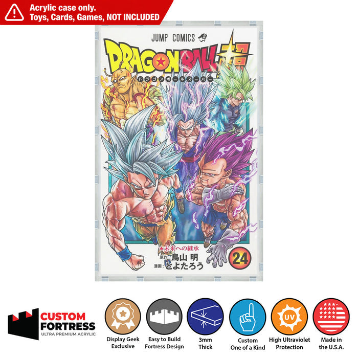 Custom Acrylic Hard Case for MANGA DRAGON BALL Z Japanese Version (3mm thick, UV Resistant) Fits 6.9h x 4.5w x 0.7d