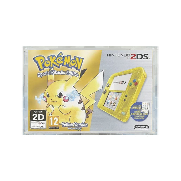 Custom Acrylic Hard Case for NINTENDO 2DS POKEMON RED YELLOW BLUE Video Game Boxes (4.5mm thick) Fits 5.25h x 8.5w x 2.75d