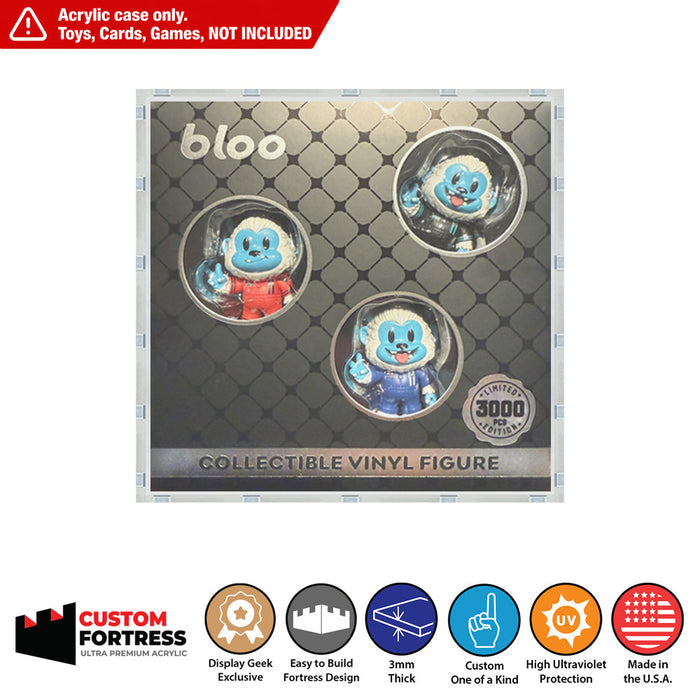 Custom Acrylic Hard Case for PIX! MINI 3 PACK Thrilljoy Boxes (3mm thick, UV Resistant) Fits 7.1h x 7.1w x 1.8d