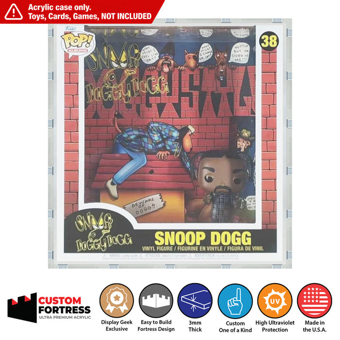 Custom Acrylic Hard Case for POP ALBUMS Funko Pop Grail Boxes (3mm thick, UV Resistant) Fits 9.25h x 9w x 3.5d