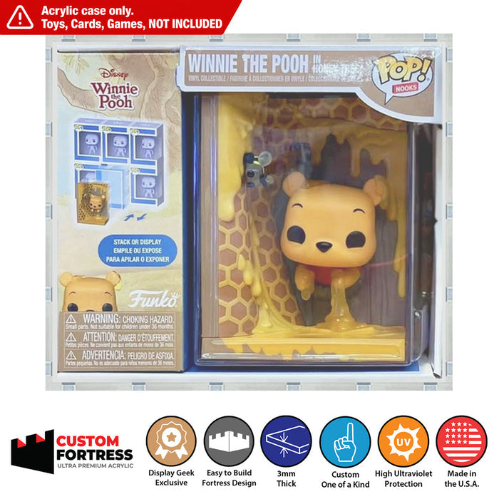 Custom Acrylic Hard Case for POP NOOKS Funko Pop Boxes (3mm thick, UV Resistant) Fits 7h x 8w x 4.25d