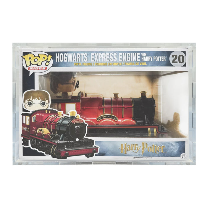 Custom Acrylic Hard Case for POP RIDES HOGWARTS EXPRESS Funko Pop Grail Boxes (4.5mm thick) Fits 7.5h x 10.5w x 8d