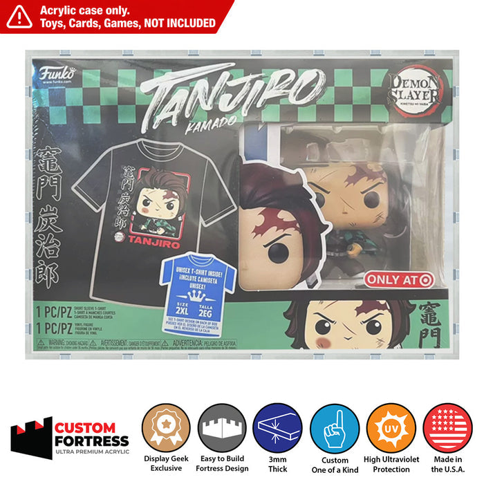 Custom Acrylic Hard Case for POP & TEE Funko Pop Grail Boxes (3mm thick, UV Resistant) Fits 6.25h x 9w x 3.5d